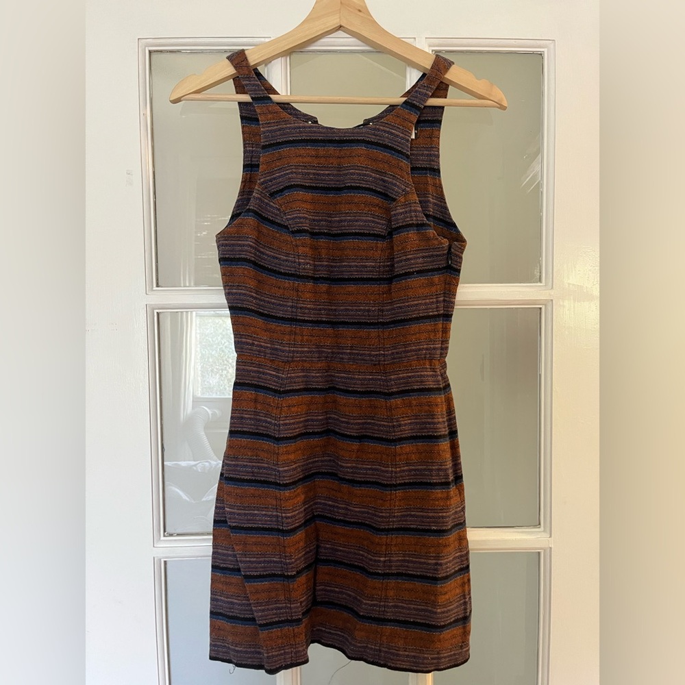 Dolce Vita Brown and Orange Halter Sundress